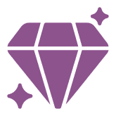 Shiny purple jewel illustration